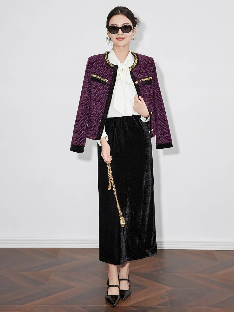 Royal Elegance Tweed Jacket – Chic & Unique