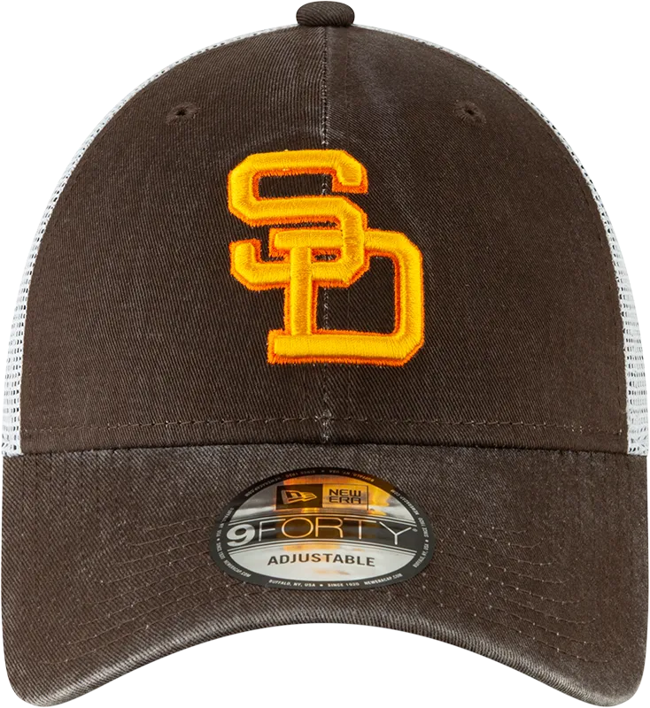 San Diego Padres New Era Mesh Back Trucker Cap