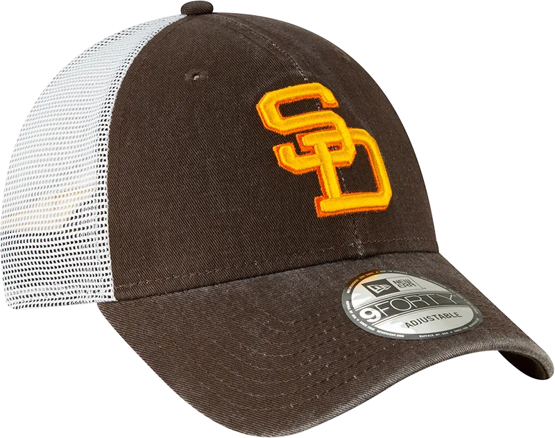 San Diego Padres New Era Mesh Back Trucker Cap