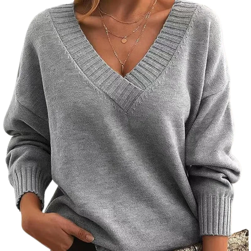 Sarah® | Classic cashmere V-neck sweater