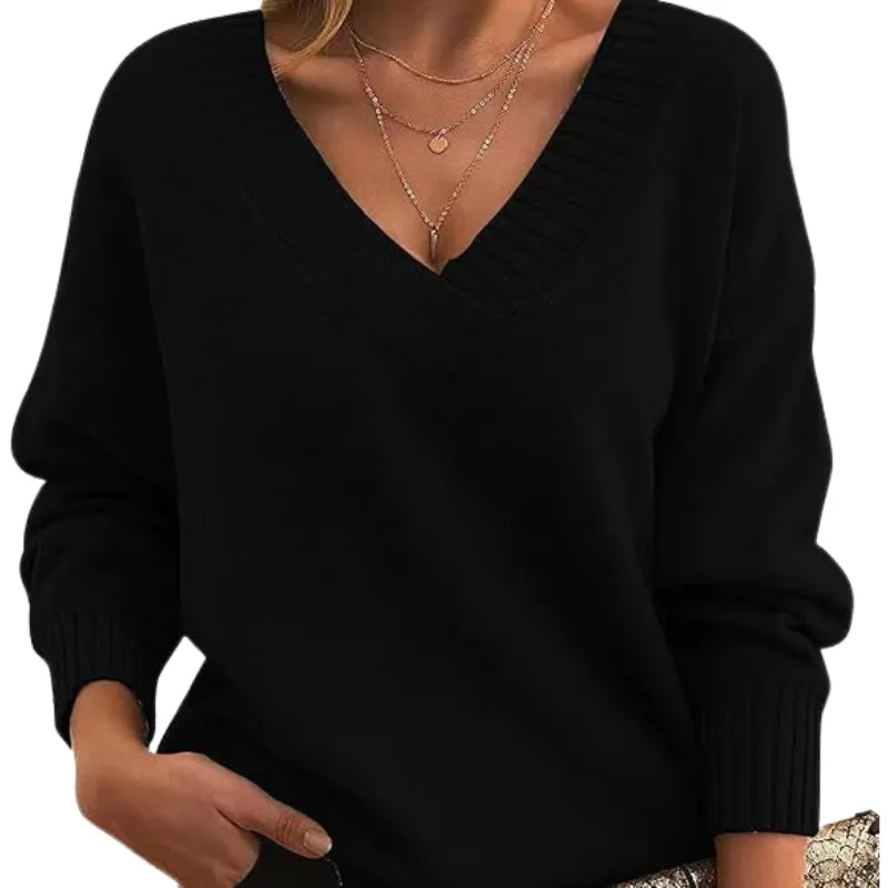 Sarah® | Classic cashmere V-neck sweater