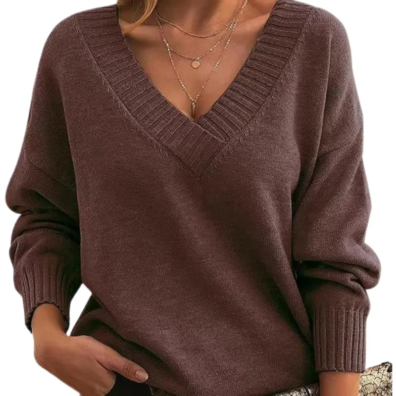 Sarah® | Classic cashmere V-neck sweater