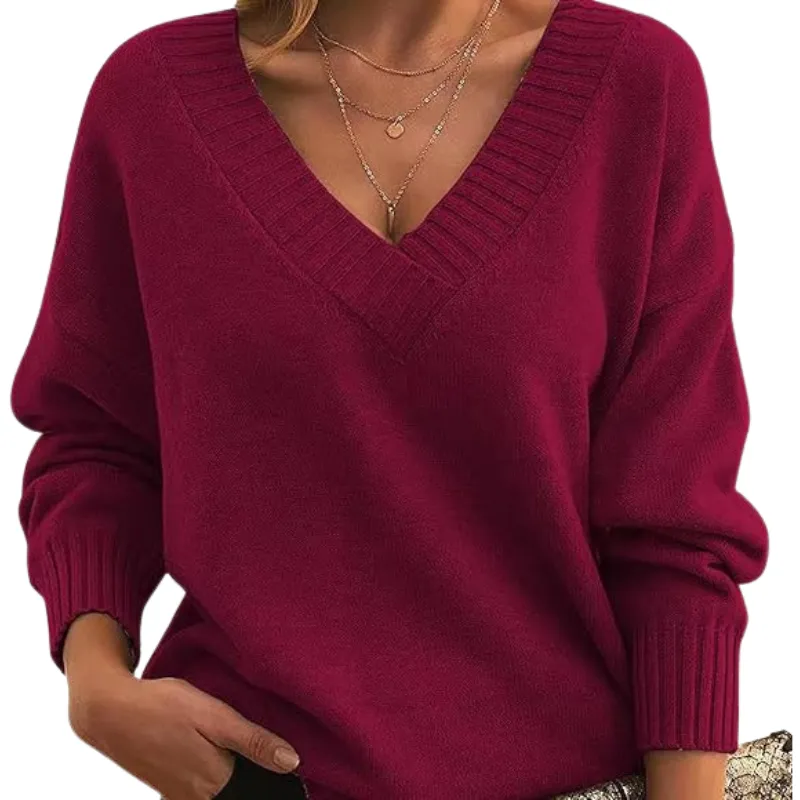 Sarah® | Classic cashmere V-neck sweater