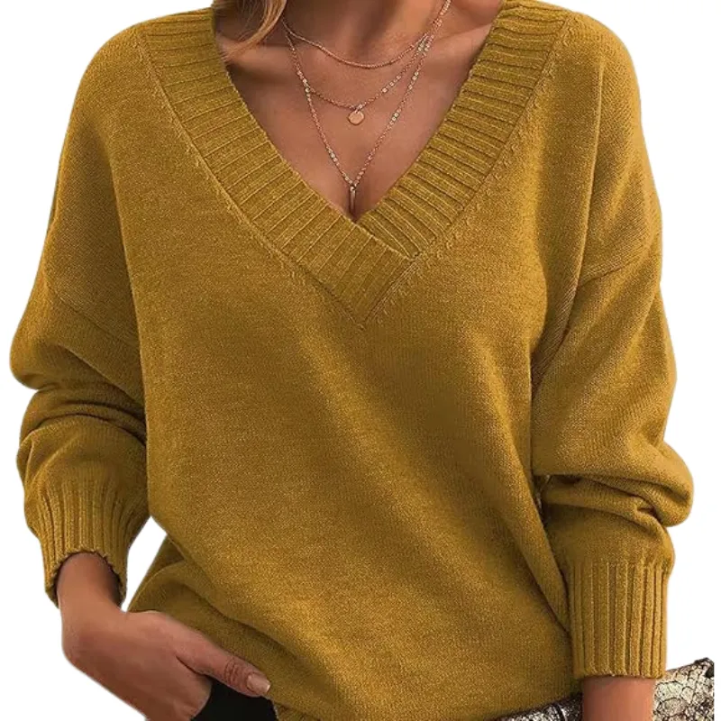 Sarah® | Classic cashmere V-neck sweater