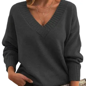 Sarah® | Classic cashmere V-neck sweater