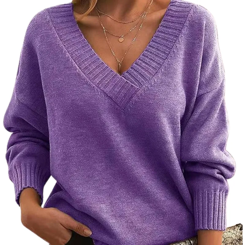 Sarah® | Classic cashmere V-neck sweater