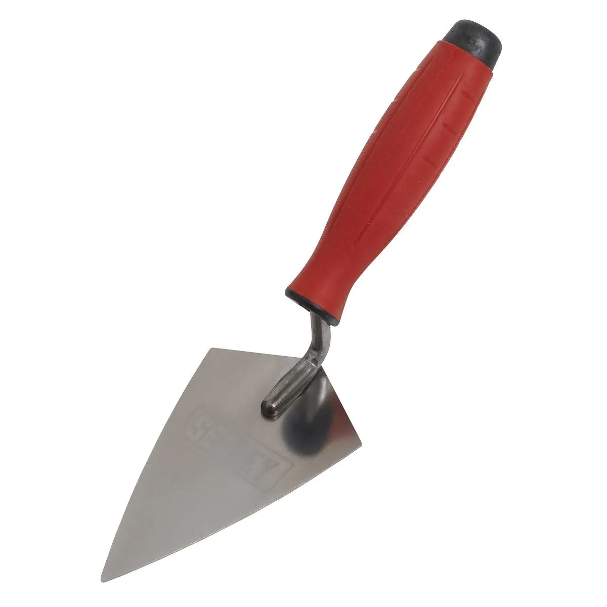 Sealey Stainless Steel Sharp Pointing Trowel - Rubber Handle - 140mm