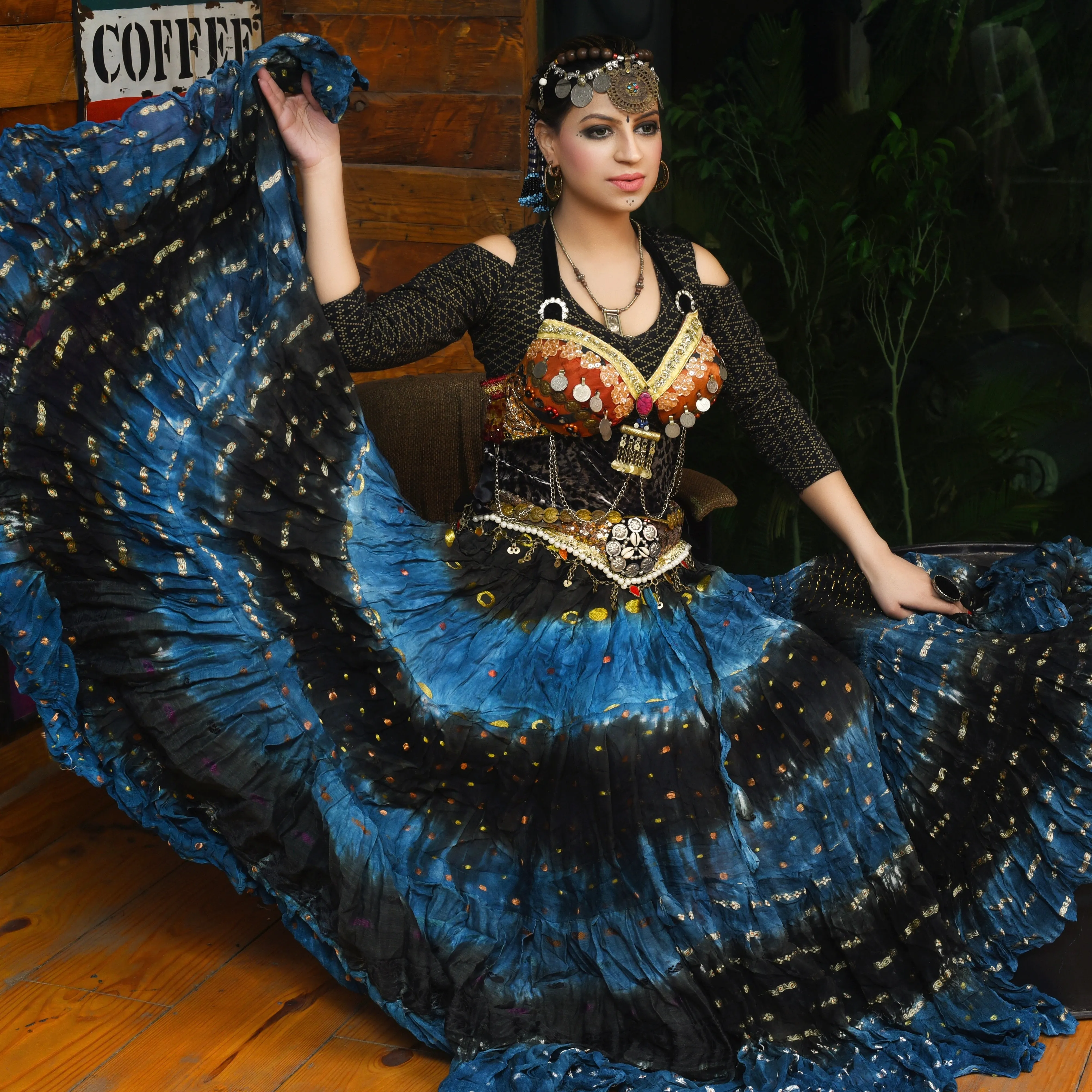 Senoritas skirt blue black WLS
