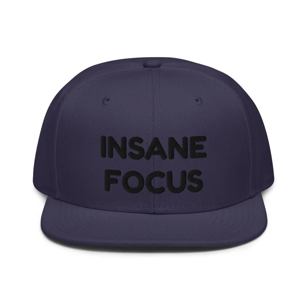 Snapback Hat "1052-0091 Insane Focus (Black Logo)"