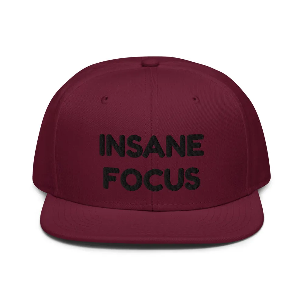 Snapback Hat "1052-0091 Insane Focus (Black Logo)"