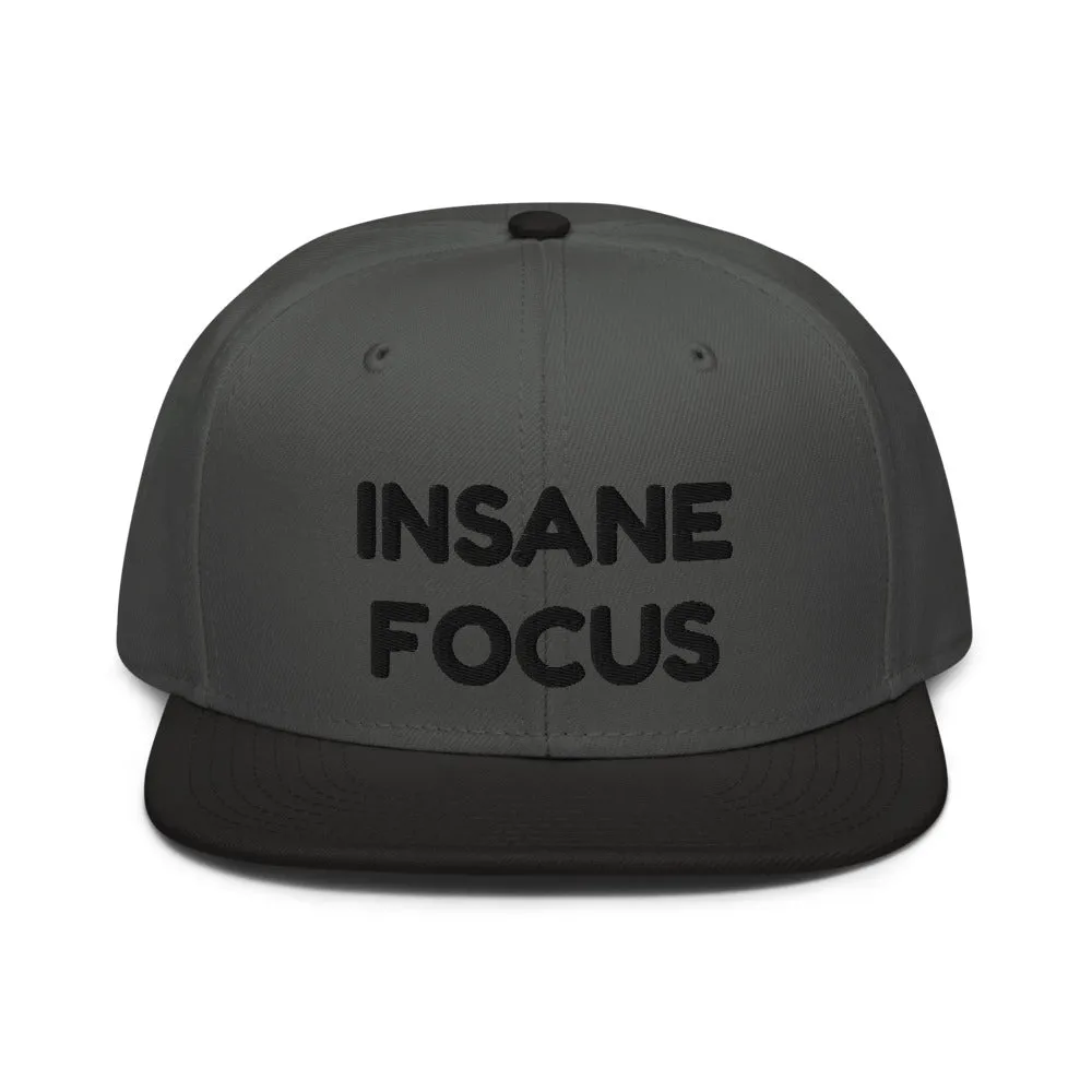Snapback Hat "1052-0091 Insane Focus (Black Logo)"