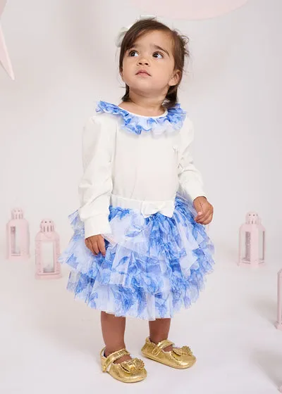 Snowdrop Pip Blue Flower Baby Skirt