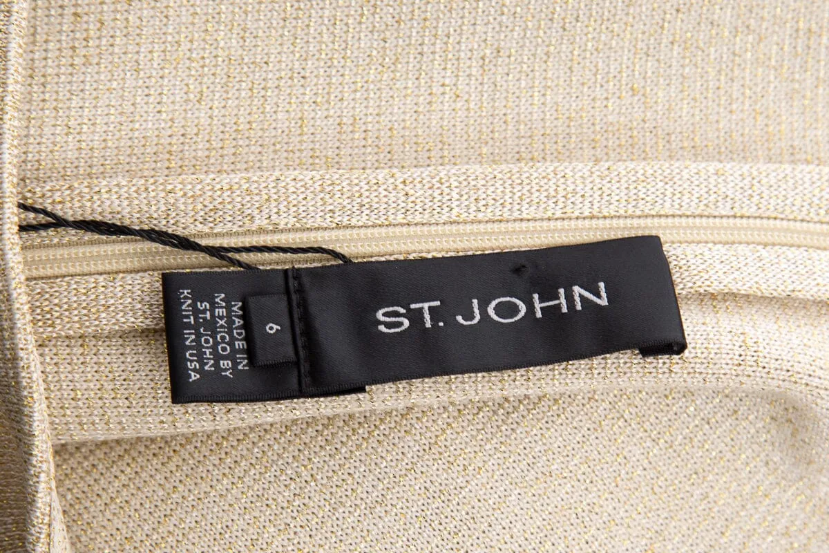 St John Gold Dress SZ 6