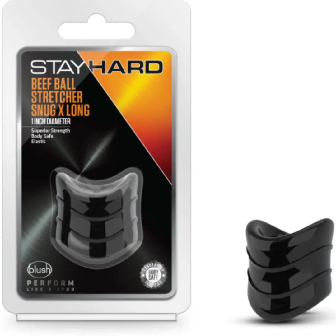 Stay Hard X Long 1 Inch Beef Ball Stretcher Snug Ring