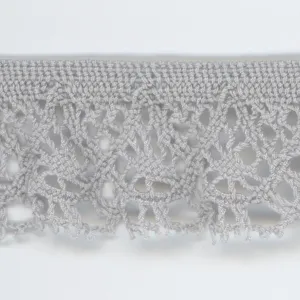 Stretch Torchon Lace #100 Pale Silver