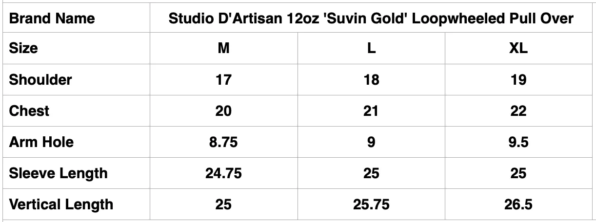 Studio D'Artisan 12oz 'Suvin Gold' Loopwheeled Pull Over (Heather Ink)