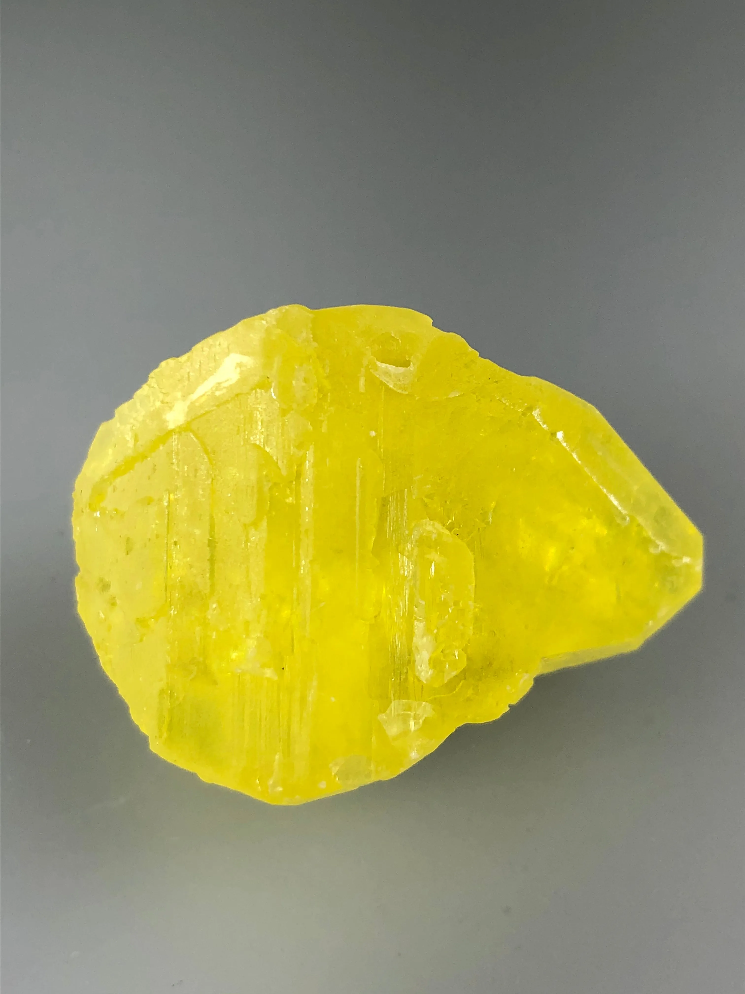 Sulfur, Maybee Stone Company, Scofield, MI, ex. Louis Lafayette Collection #409, Miniature 2.0 x 2.3 x 3.8 cm, $25. Online Nov. 17
