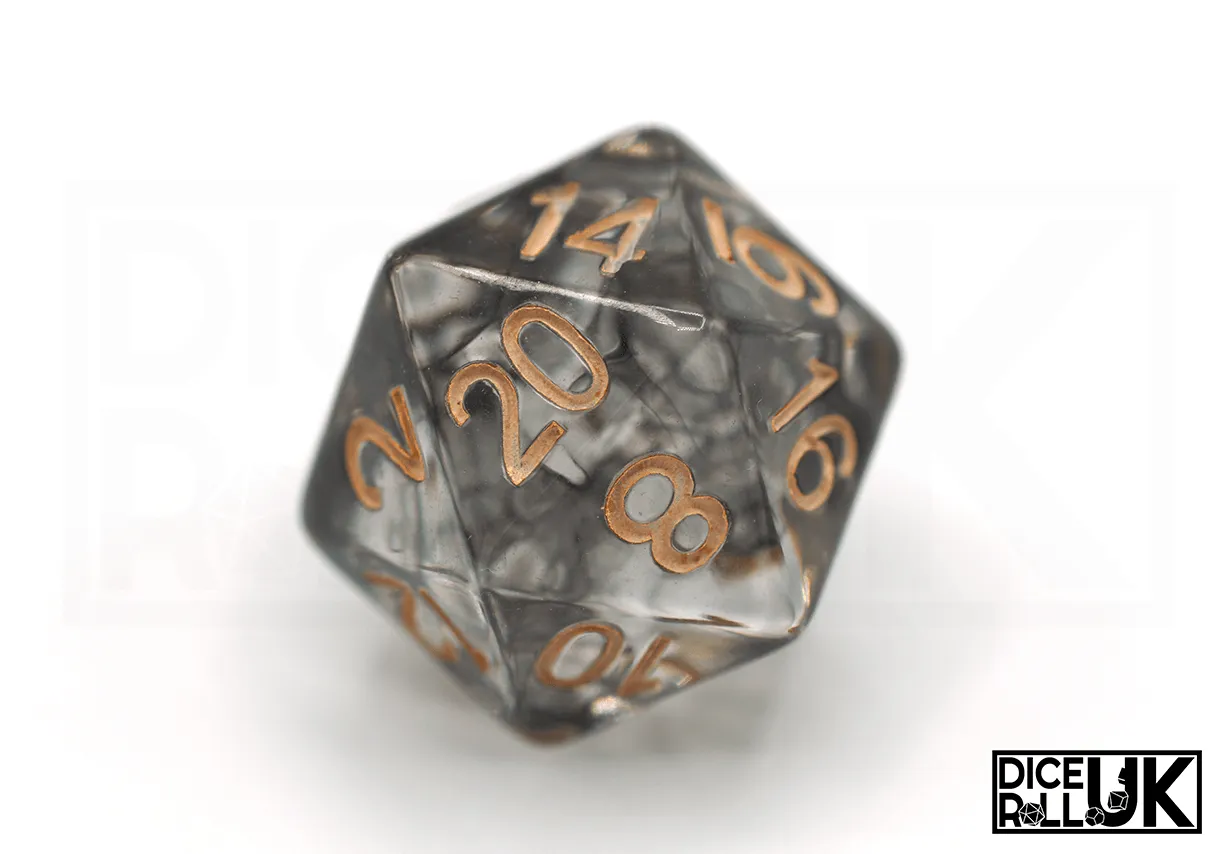 Swirl Dice | Black | Gold Ink