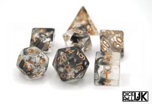 Swirl Dice | Black | Gold Ink