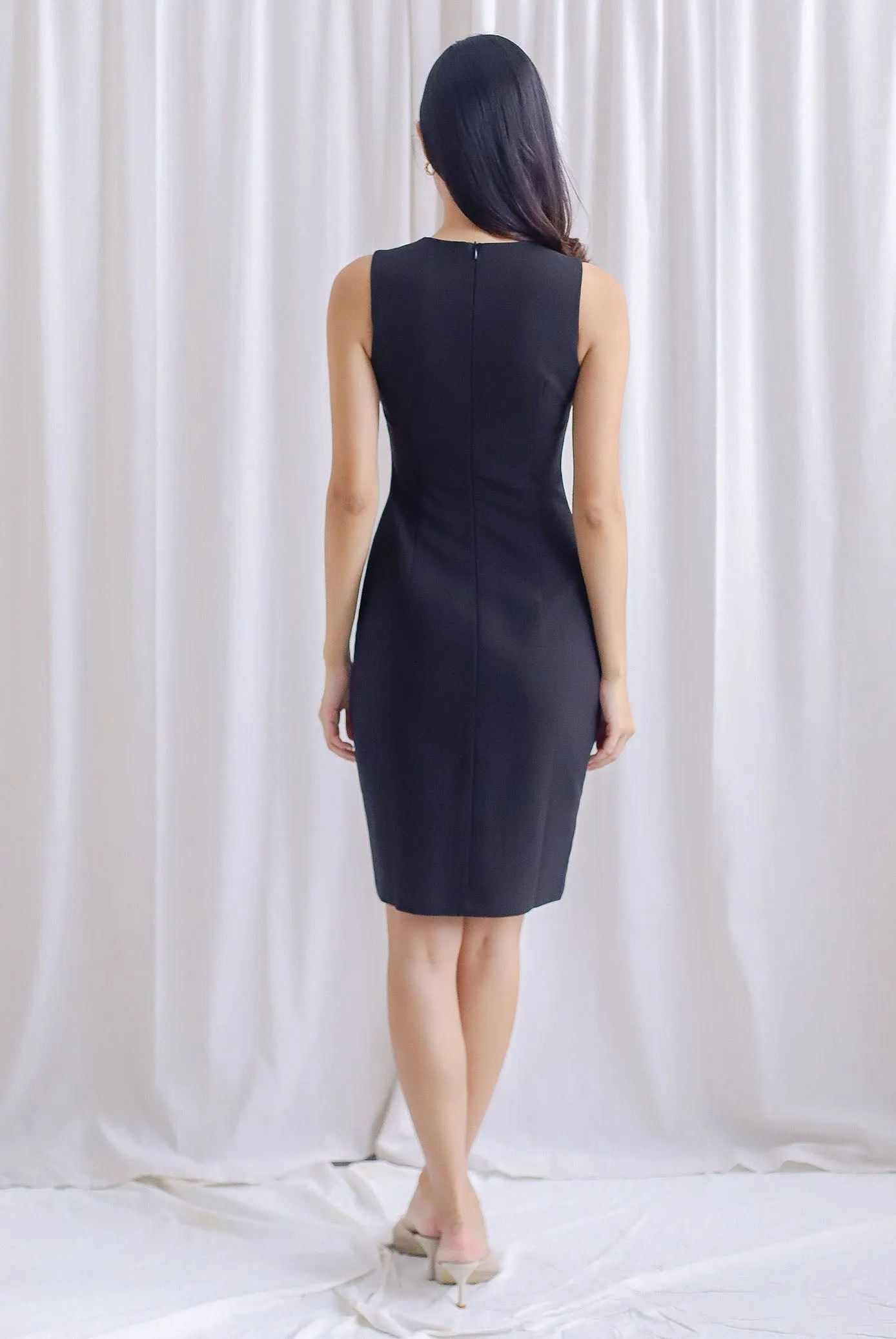 TDC Montrel Classic Work Dress In Black