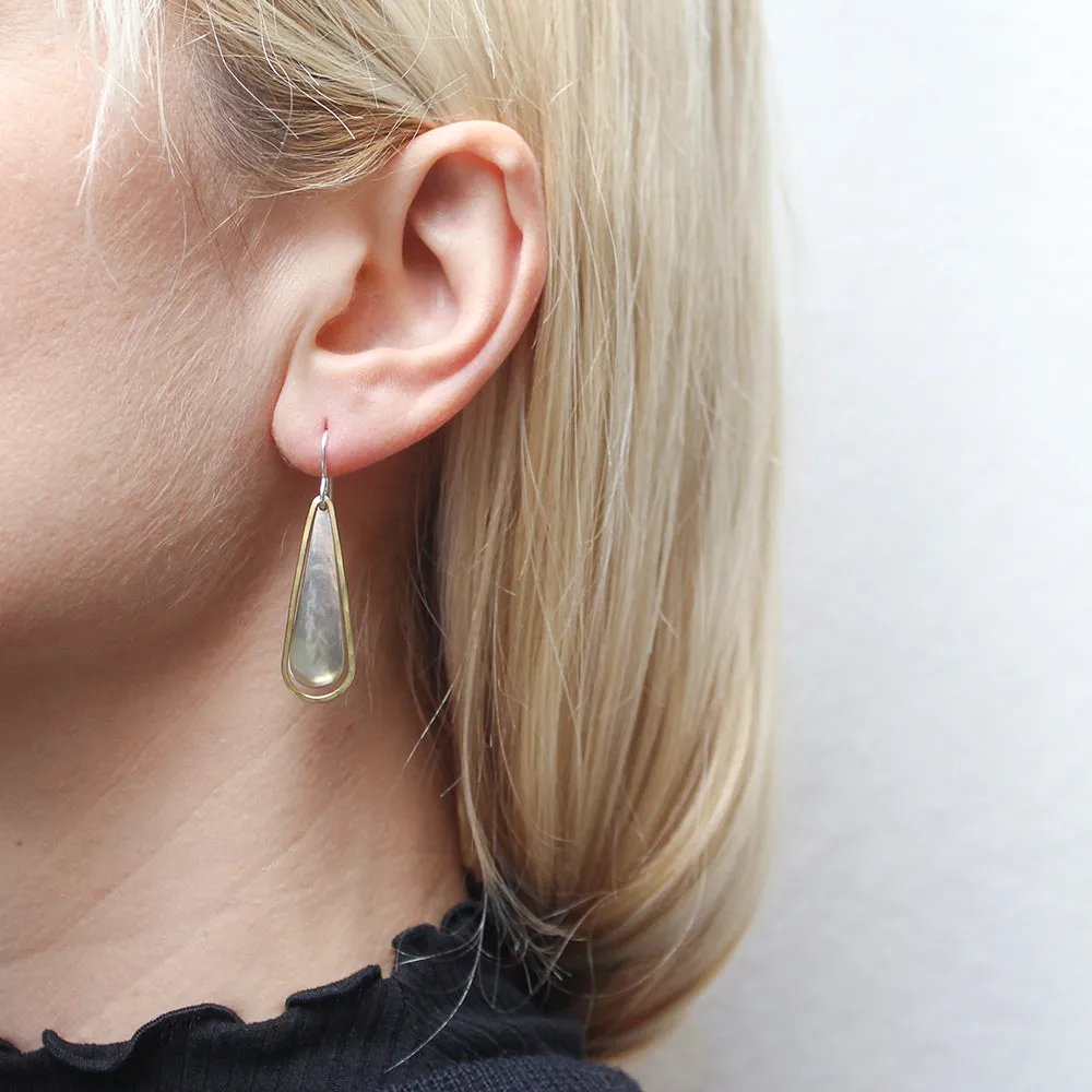 Teardrop with Teardrop Ring Wire Earrings