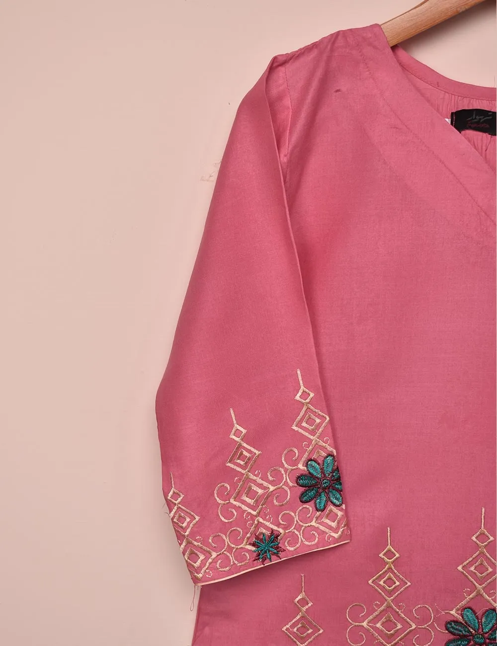 Tehwaar Winter Linen Embroidered Stitched Kurti - Vienna (TW-09B-Pink)