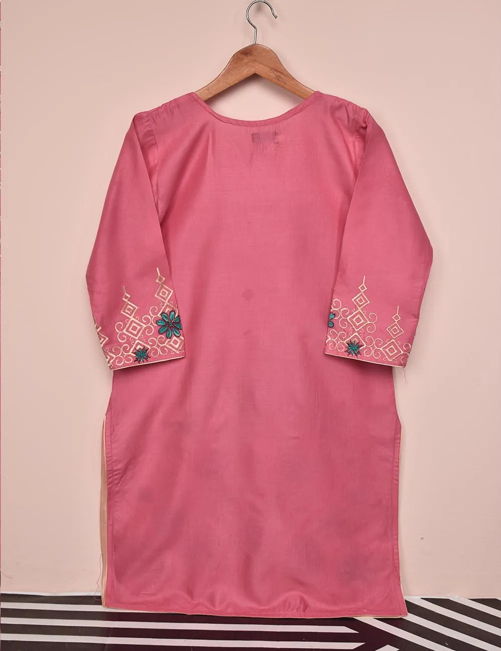 Tehwaar Winter Linen Embroidered Stitched Kurti - Vienna (TW-09B-Pink)