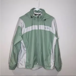 The North Face Jacket Hydrenalite Windproof Breathable Hood‎ Size M Green White