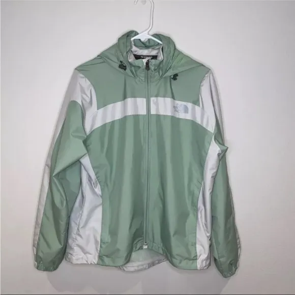 The North Face Jacket Hydrenalite Windproof Breathable Hood‎ Size M Green White