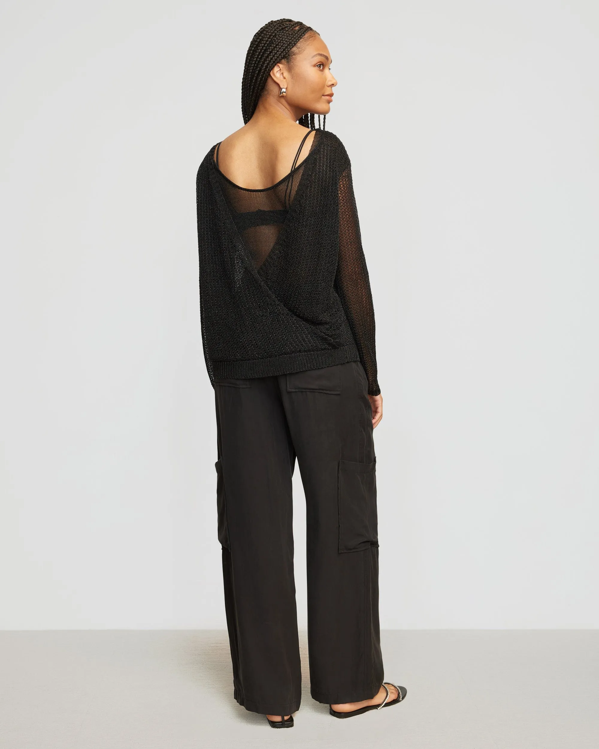 Trini Reversible Lurex Sweater