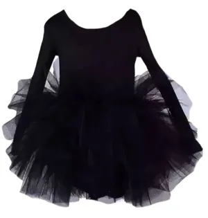Tutu Dress Black Long Sleeve
