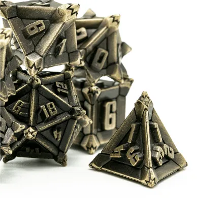 Warrior's Flail: Bronze - Metal RPG Dice Set