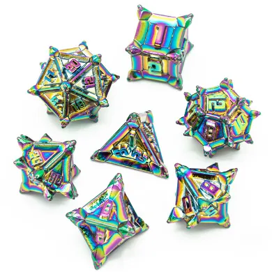 Warrior's Flail: Mystic - Metal RPG Dice Set