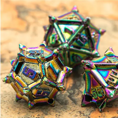 Warrior's Flail: Mystic - Metal RPG Dice Set