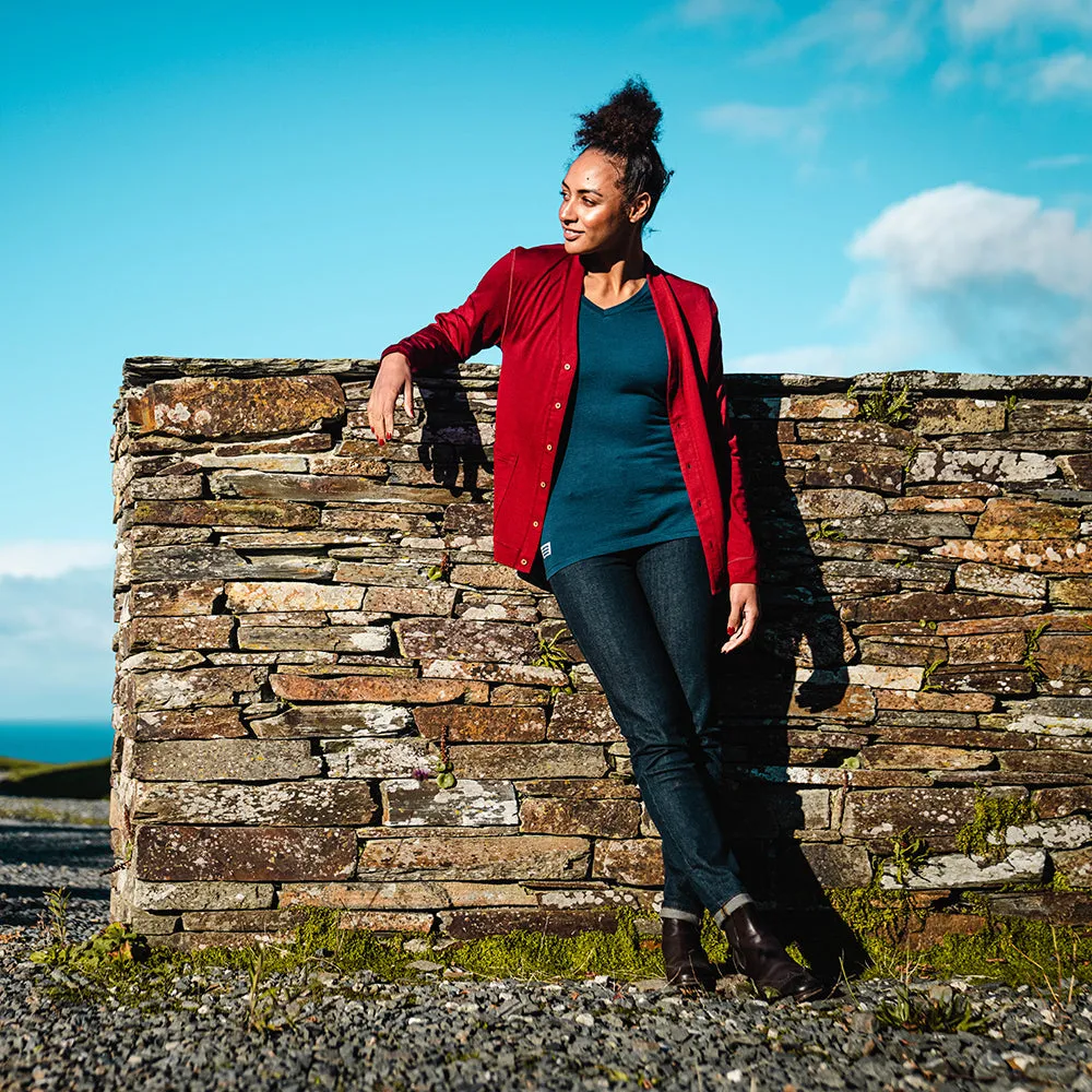 Womens Larvik Merino Cardigan