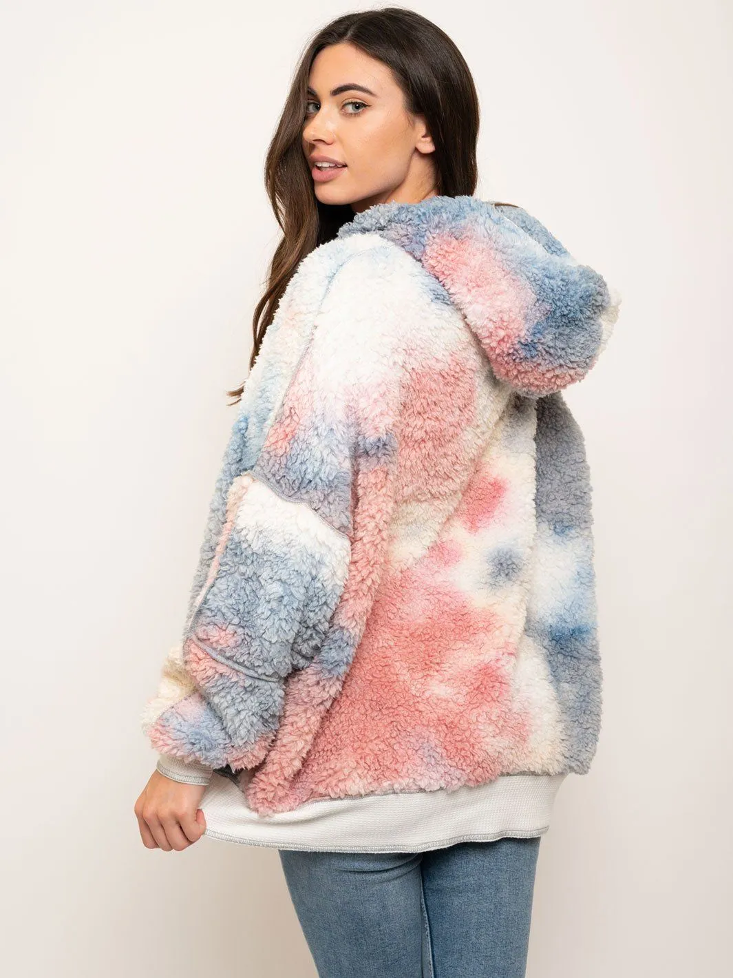 WOMEN'S TEDDY TIE DYE SWEATER