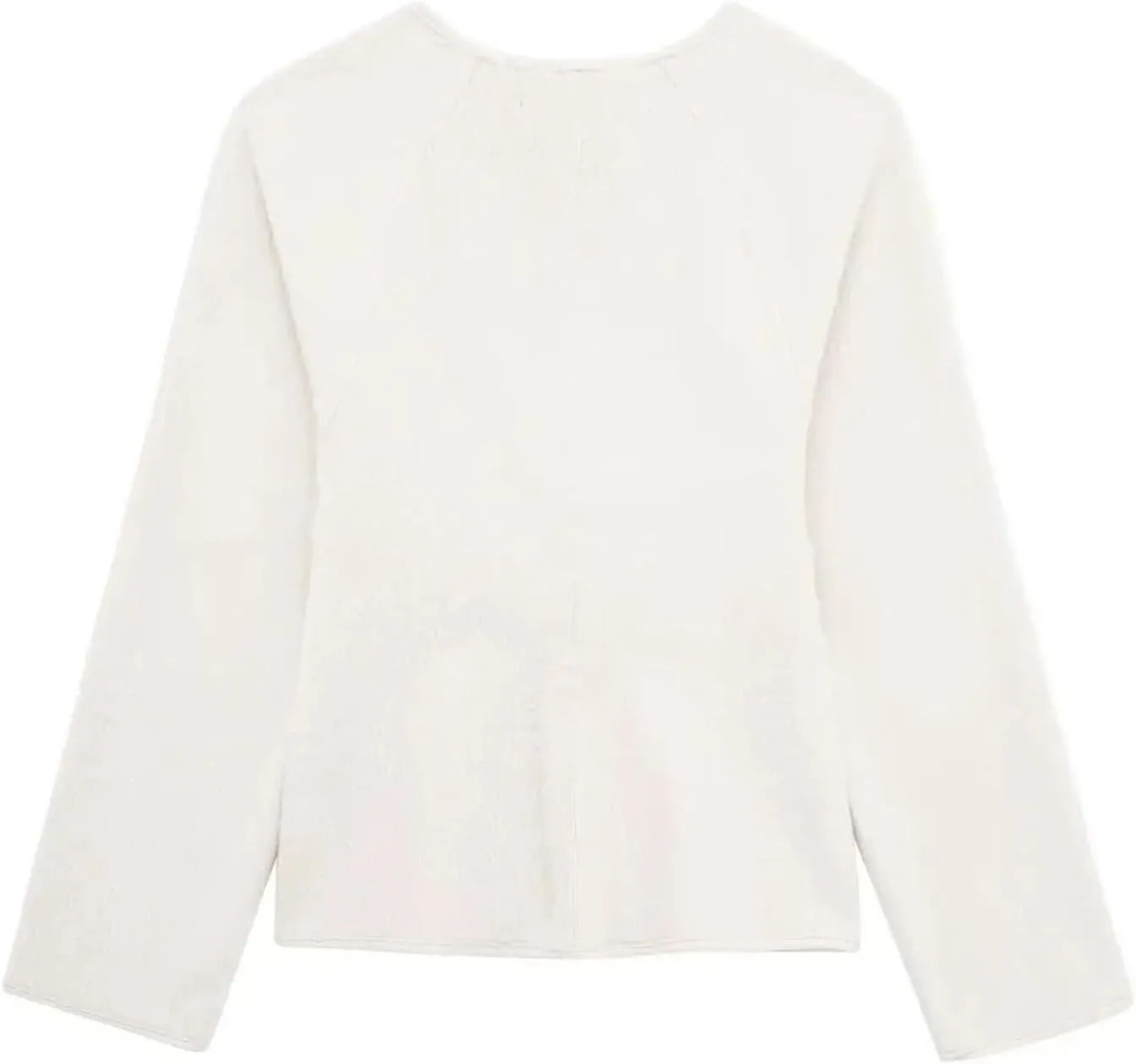 Women's White and Tan Cardigan