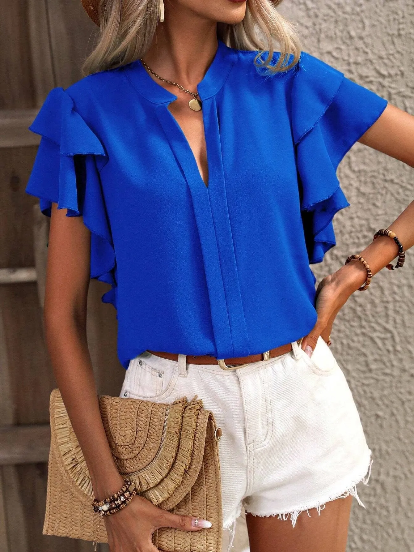 Zendee™ - Stylish Ruffle Blouse