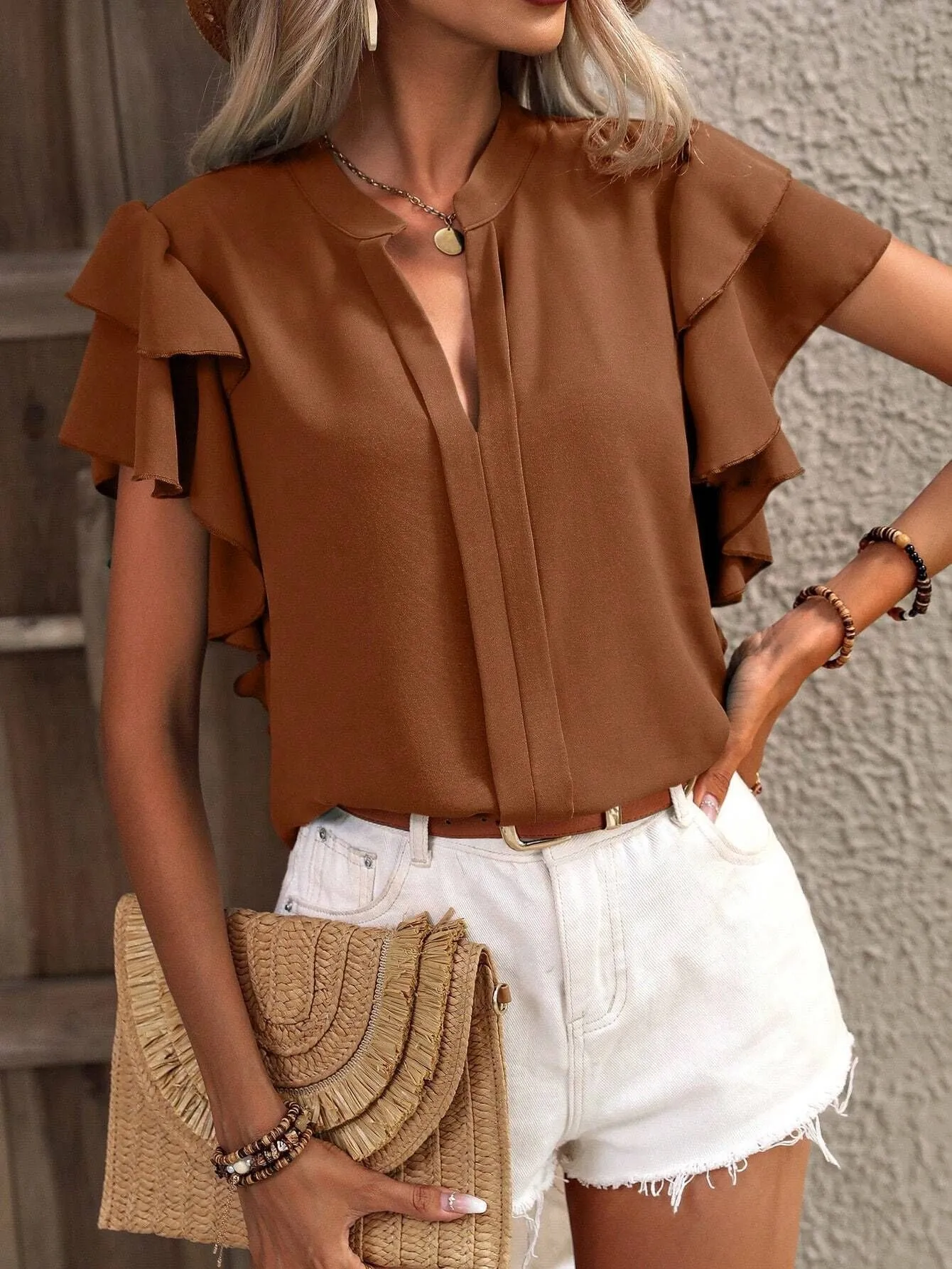 Zendee™ - Stylish Ruffle Blouse