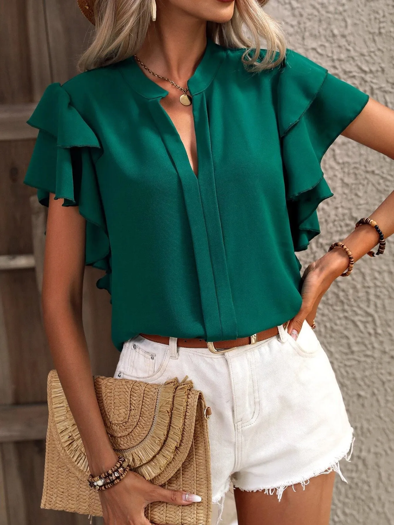 Zendee™ - Stylish Ruffle Blouse